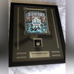 Philadelphia Eagles Super Bowl LII Champions Framed Shadowbox with Ring